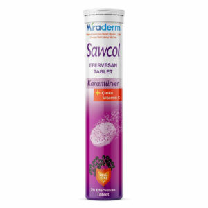 Miraderm Sawcol Black Elderberry + Zinc Vitamin C 20 Effervescent Tablets