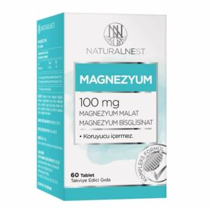 Introducing Naturalnest Magnesium 100 mg 60 Tablets, the perfect addition to your daily health regimen.