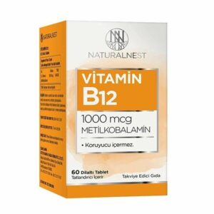 Introducing Naturalnest Vitamin B12 1000 mcg 60 Sublingual Tablets, a powerful supplement to support your overall health and well-being.