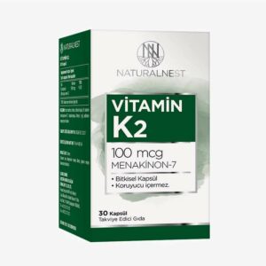 Introducing Naturalnest Vitamin K2 100 mcg 30 Capsules, your essential supplement for supporting bone and heart health.