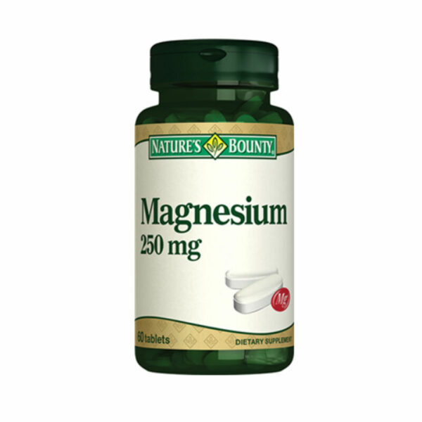 Natures Bounty Magnesium 250 mg Food Supplement 60 Tablets