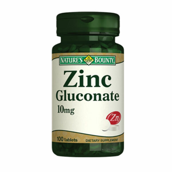 Natures Bounty Zinc Gluconate 10mg Food Supplement 100 Tablets