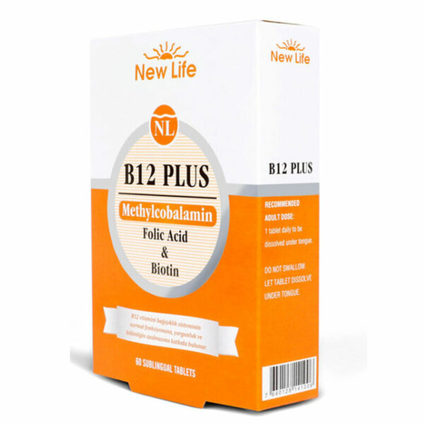 New Life B12 Plus Folic Acid and Biotin Supplement 60 Tablets