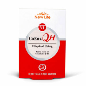 Introducing the New Life CoEnz QH Ubiquinol 100 mg 30 Capsules, a powerful addition to your daily health regimen.