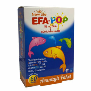 New Life EFA Pop Fish Oil Supplement Food 60 Chewable Capsules