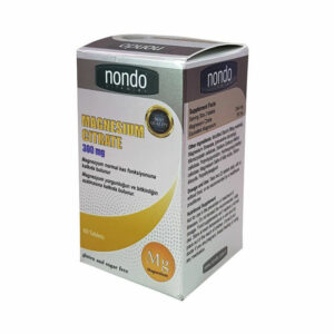 Introducing Nondo Vitamins Magnesium Citrate 300 mg 60 Tablets, a natural way to supplement your diet with essential magnesium.