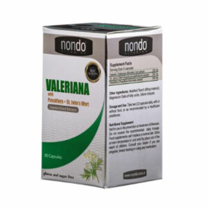 Introducing Nondo Vitamins Valeriana 60 Capsules, a natural solution to promote relaxation and support a healthy sleep cycle.