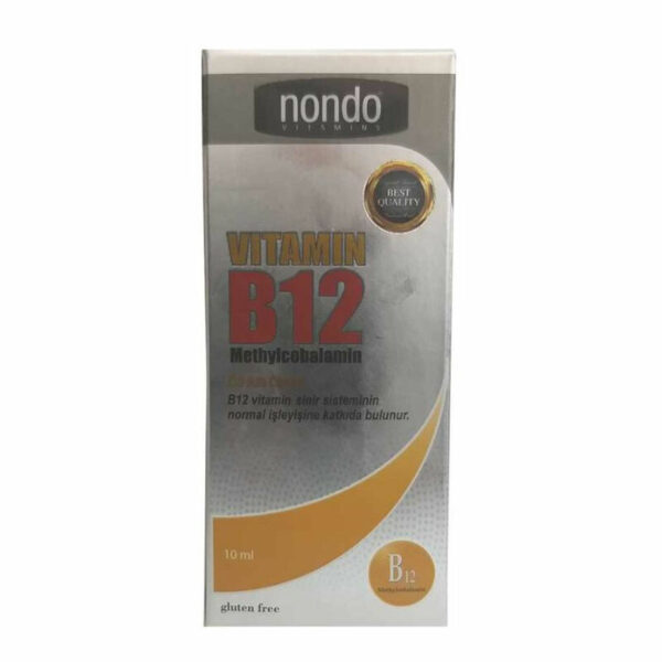 Introducing the Nondo Vitamins Vitamin B12 Methylcobalamin 10 ml, a convenient and effective way to ensure you get your daily dose of vitamin B12.