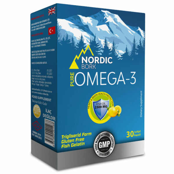 Nordic Bork Food Supplement Containing Omega-3 30 Capsules