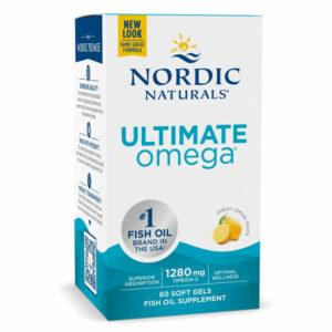 Introducing the Nordic Naturals Ultimate Omega 1280mg 60 Soft Capsules, a powerful supplement for optimal health and well-being.