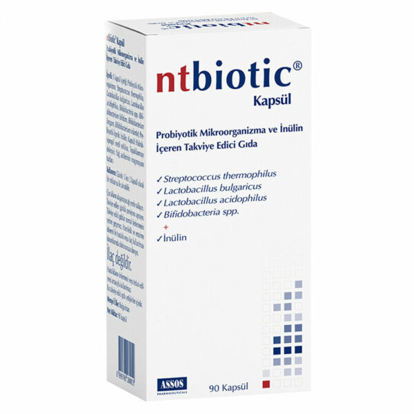 نقدم لكم إن تي بيوتيك 90 كبسولة | NTBiotic، المكمل الأساسي لنمط حياة صحي. تم تصميم هذه الكبسولات المليئة بالفيتامينات والمواد المغذية لدعم الصحة العامة وتعزيز نظام المناعة القوي.