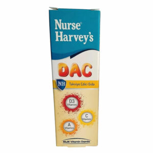 Introducing Nurse Harveys DAC Multi Vitamin Drops Orange Flavor 30 ml, a convenient and tasty way to ensure you are getting the essential vitamins your body needs.