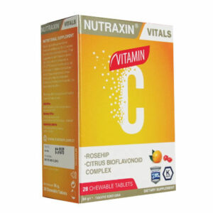 Introducing the Nutraxin Vitamin C 28 Chewable Tablets, your essential source of daily immune support and overall health. These chewable tablets are packed with the power of vitamin C to keep your body strong and resilient.