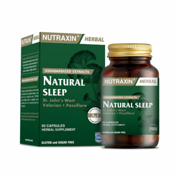 نقدم لكم نوتراكسين النوم الطبيعي 60 كبسولة | Nutraxin، الحل الأمثل لنوم طبيعي ومريح. تم تصميم مساعد النوم الطبيعي هذا لتعزيز الاسترخاء ودعم أنماط النوم الصحية مما يسمح لك بالاستيقاظ وأنت تشعر بالانتعاش والتجدد.