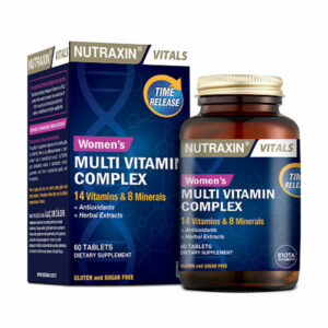 Introducing Nutraxin Women's Multi Vitamin Complex 60 Tablets, a comprehensive solution to support your overall health and well-being. Packed with essential vitamins and minerals, these tablets are designed to provide a convenient way to meet your daily nutritional needs.