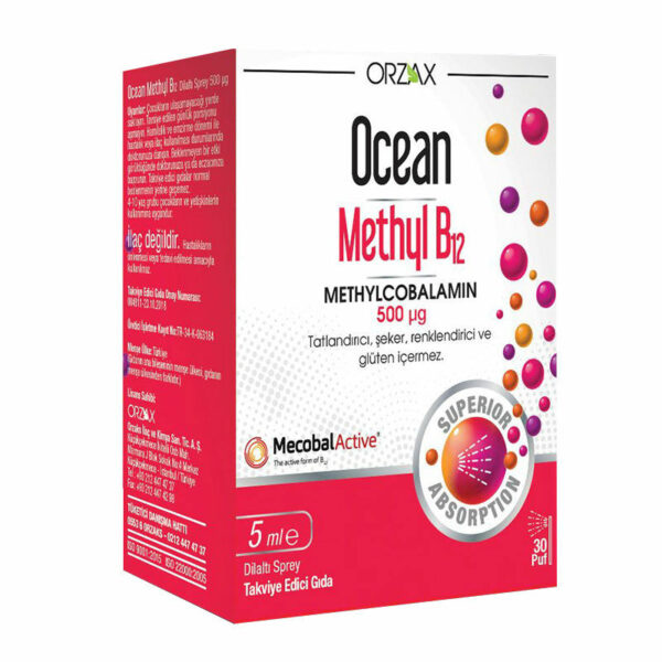 Orzax Ocean 500 µg Methyl B12 Spray 5 ml