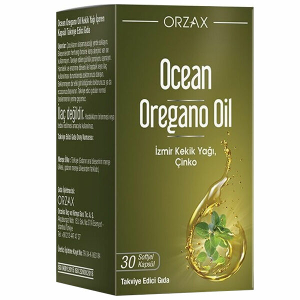 Orzax Ocean Oregano Oil Supplement Food 30 Capsules