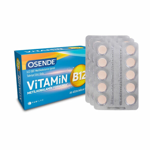 Introducing Osende Vitamin B12 30 Tablets, a powerful vitamin supplement to support your overall health and well-being.