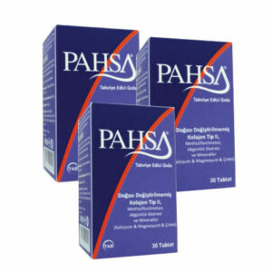 Introducing Pahsa Type II Collagen 3 x 30 Tablets, a comprehensive solution for boosting your vitamin health. These tablets are carefully formulated to provide essential nutrients for your body's well-being and vitality.