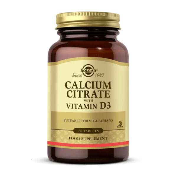 Solgar Calcium Citrate with Vitamin D3 60 Tablets