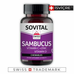 Sovital Sambucus Black Elderberry + Vitamin C + Zinc Food Supplement 30 Tablets