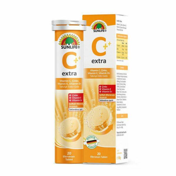 Introducing Sunlife C+ Extra 20 Effervescent Tablets, a convenient and effective way to boost your daily vitamin intake.