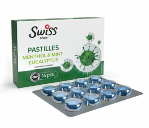 Swiss Bork Menthol - Eucalyptus Flavored Pastille 16 pcs