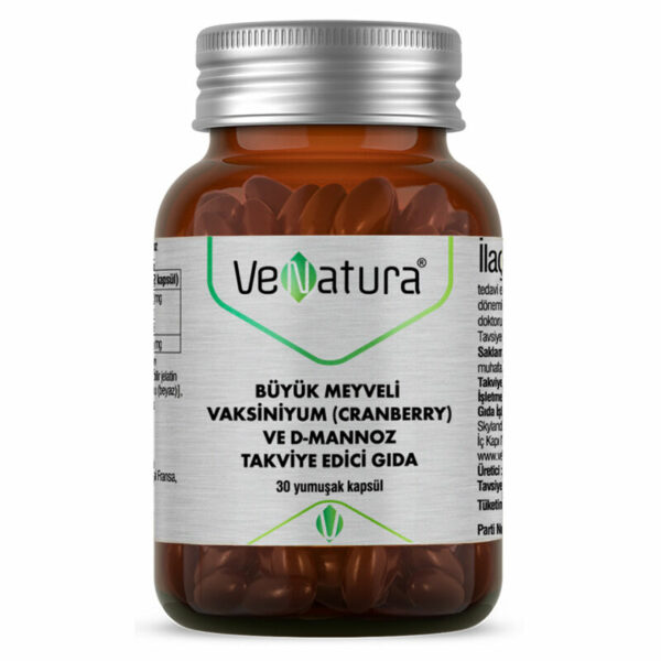 VeNatura Cranberry and D Mannose Supplement Food 30 Soft Capsules