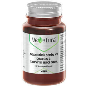 Introducing the VeNatura Phosphatidylserine and Omega 3 30 Soft Capsules, your solution for improved cognitive health and overall well-being.