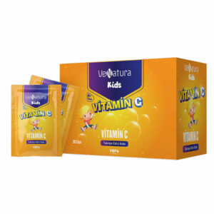 Introducing the VeNatura Kids Vitamin C Supplementary Food 30 Sachets, a convenient and effective way to boost your child's immune system and overall health.