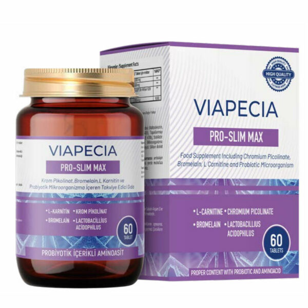 Viapecia Pro-Slim Max Food Supplement 60 Tablets