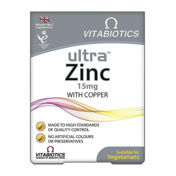 Vitabiotics Ultra Zinc 15 mg Food Supplement 60 Tablets