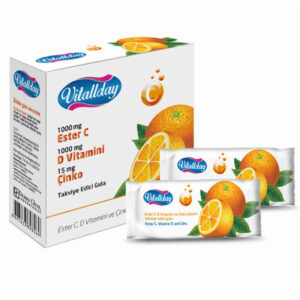 Introducing Vitallday Ester C 1000 mg 15 Sachets, a convenient and effective way to boost your vitamin C intake on the go.