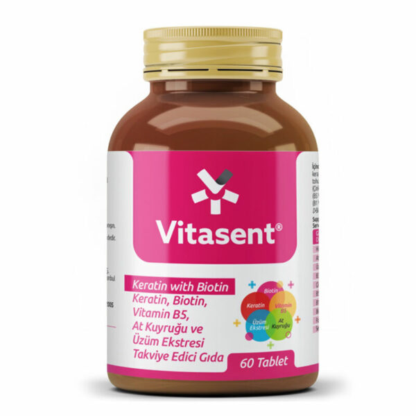 Vitasent Keratin With Biotin Supplementary Food 60 Tablets