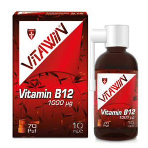 Introducing Vitawin Vitamin B12 Spray 1000 mcg 10 ml, a convenient and effective solution for boosting your vitamin B12 levels.