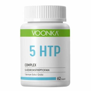 Introducing the Voonka 5 HTP Complex 62 Capsules, a reliable supplement for promoting overall health and well-being.