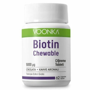 Introducing the Voonka Biotin Chewable 5000 mcg 62 Tablets, a convenient solution for boosting your vitamin intake.