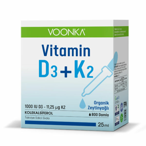 Voonka Vitamin D3+ K2 Food Supplement 25 ml