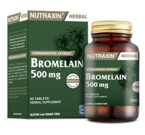 Introducing Nutraxin Bromelain 60 Tablets Herbal Supplement, a natural supplement designed to support overall health and wellness.