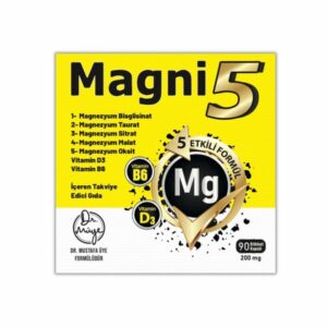 Food Supplement Containing Magni5 Magnesium Vitamin D3 B6 90 Capsules