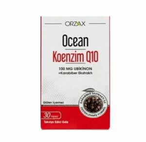 Introducing the Orzax Ocean Coenzyme Q10 30 Capsules, a powerful supplement for maintaining optimal vitamin health.