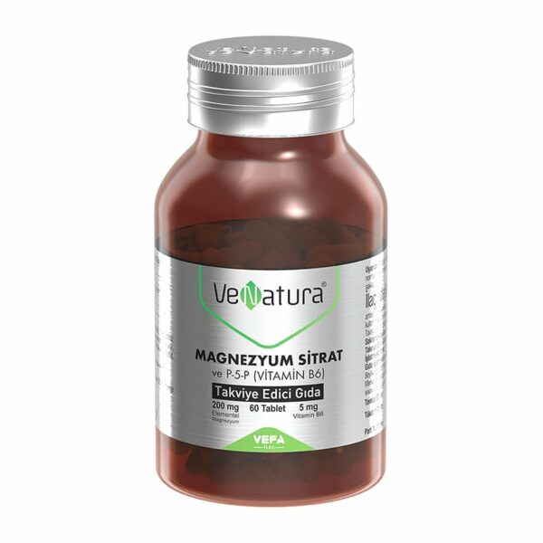 VeNatura Magnesium Citrate - Vitamin B6 - Food Supplement 60 Tablets