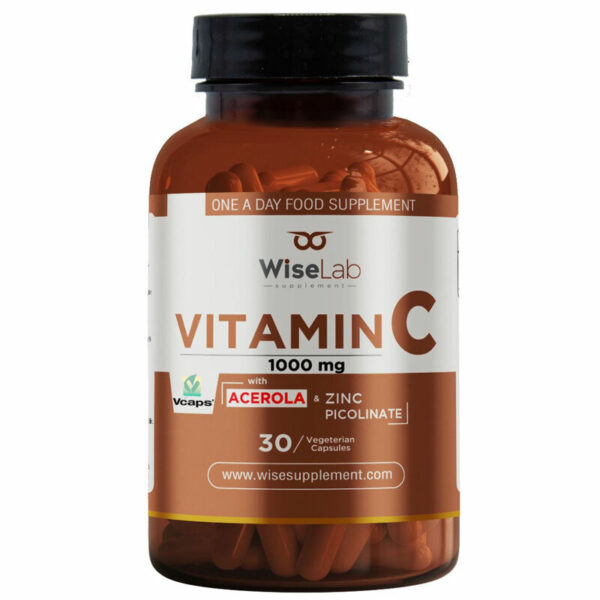 WiseLab Vitamin C 1000mg 30 Herbal Capsules