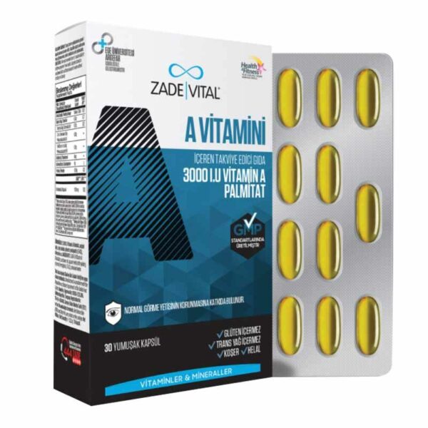 Introducing Zade Vital Vitamin A 30 Soft Capsules, the essential supplement for overall health and well-being.