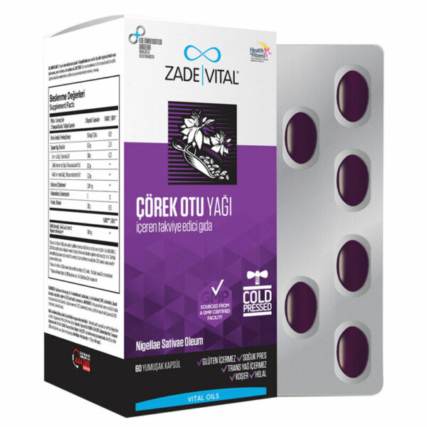 Zade Vital Black Cumin Oil Blister 60 Capsules