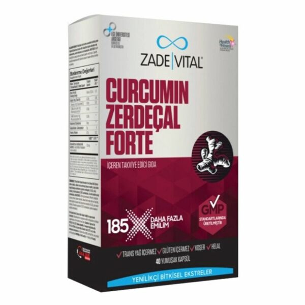 Introducing the Zade Vital Curcumin Forte 1000 mg 40 Capsules, a powerful supplement to support your overall health and well-being.