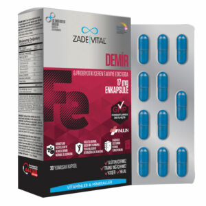 Zade Vital Iron and Prebiotic Containing Supplementary Food 30 Capsules