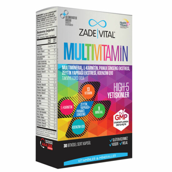 Zade Vital Multivitamin Supplementary Food 30 Herbal Capsules