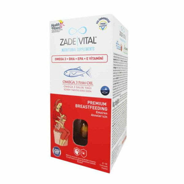 Zade Vital Omega 3 Supplementary Food Containing Fish Oil 50 Soft Capsules