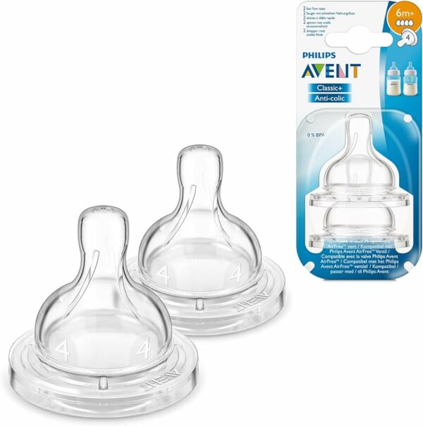 Philips Avent Anti-colic Bottle Teat Intense Flow 6+ Months Pack of 2